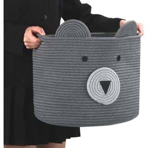 ตะกร้าหวายสีเทาดีไซน์ล่าสุดพร้อมคุณสมบัติการจัดเก็บอาหารที่ทันสมัยเหมาะสำหรับเครื่องครัวและอุปกรณ์ตกแต่งบ้าน - Product Image 4