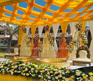 Décor Haldi de mariage en plein air cadre Jharokha meilleur mariage indien toile de fond Haldi Portable installation Haldi pour les mariages à destination DST - Product Image 4