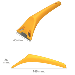 Raschietto per Vetri in Plastica Gialla, Foglio da 60 mm - Product Image 2