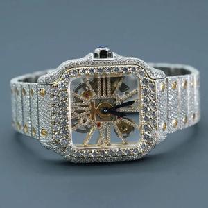 Iced Out VVS Moissanite <b>Watch</b> for Men Mechanical Movement Stainless Steel Case Bling Rapper Style Passes Diamond Tester - Product Image 1