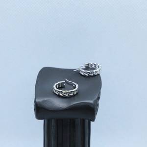 Orecchini Huggie in argento 925 Sterling A07 alla moda con Design floreale in rodio con scatola regalo di Natale religioso con diamanti opalini - Product Image 4