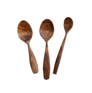 Cuillères de cuisine en bois d'acacia naturel de haute qualité, différentes tailles, avec logo personnalisé, personnalisation disponible - Product Image 1