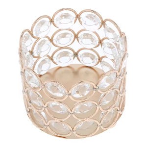 Bougeoir en argent perlé de cristal de décoration de table et de comptoir au design unique - Product Image 6