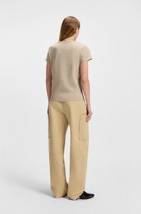 Ropa de mujer Camisetas con cuello redondo Precio bajo Camiseta de mujer 100% Algodón Tamaño adulto Slim Fit Mujeres Camisas Casuales - Product Image 4