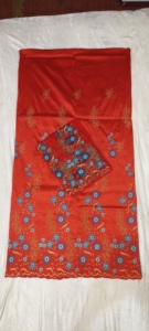 Tela de Tafetán de Seda Bordada con Diseño Floral, Antiestática y Transpirable, 120 GSM, Estilo Nigeriano George Wrapper, Sencillamente Impresionante, Moda 2026 - Product Image 4