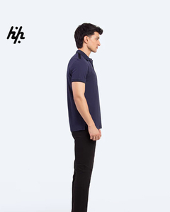 Camisa de Golf de alta calidad para hombre, informal, ajustada, de manga corta, transpirable, 100% de algodón, estampado de Color sólido, de punto para Golf de verano - Product Image 4