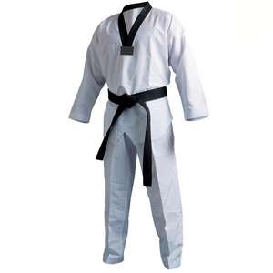 Trajes de Taekwondo de nuevo estilo, conjunto de 2 uds de Color sólido, uniformes de Karate transpirables, ropa de artes marciales, trajes deportivos de entrenamiento de Karate - Product Image 5