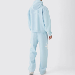 Nouveauté Survêtement d'entraînement unisexe surdimensionné écologique à capuche vintage lourd uni imprimé - Product Image 3