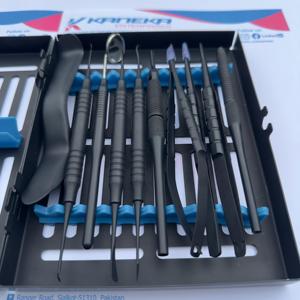 Juego de instrumentos de microcirugía oral con revestimiento de cerámica de alta calidad diseñado para procedimientos quirúrgicos periodontales y orales - Product Image 3