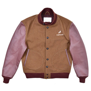 Chaquetas cortas de manga larga para mujer de alta calidad, chaquetas con letras de piel de oveja de Color personalizado con bolsillos de decoración bordada - Product Image 1