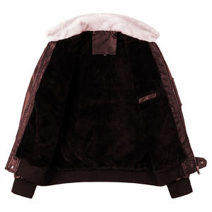 2025 automne hiver jeunesse hommes grande taille en cuir véritable veste col montant avant Logo imperméable coupe-vent haute rue Style - Product Image 5