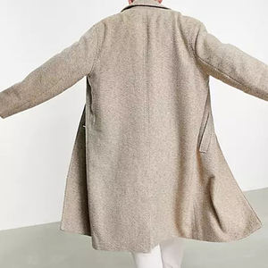 Mens Classic Wool Overcoat Long Winter Coat With Single-breasted Button Closure Tailored Formal Overcoat For <b>Business</b> - Product Image 4