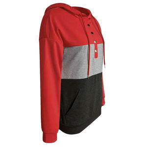 Sudadera con capucha Colorblock de lana orgánica para mujer, Jersey de algodón puro de ajuste Regular personalizado para mujer, sudadera con cordón, ropa de mujer 2025 - Product Image 3
