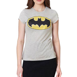 T-shirt imprimé pour femmes de Style chaud 100% coton Design personnalisé couleur noire vente en gros de haute qualité brodé écologique - Product Image 4