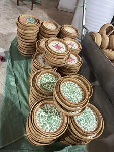 Bandeja Floral Azul Hecha a Mano con Incrustaciones de Nácar, Bandeja Decorativa para Servir Hecha en Vietnam, Elegante Bandeja de Nácar - Product Image 6