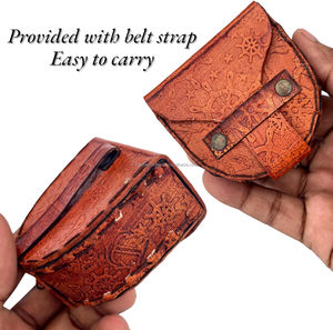 Laiton nautique gravé à mon fils boussole boussole plate avec étui en cuir cadeaux pour hommes cadeaux d'anniversaire cadeaux de baptême pour garçons etc. - Product Image 5