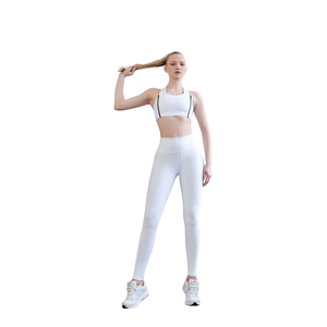 Ropa Deportiva de Nailon sin Costuras de Alta Calidad para Mujer, OEM ODM, Conjunto de Yoga para Gimnasio y Fitness, Logotipo Frontal Sólido, Venta al Por Mayor - Product Image 3