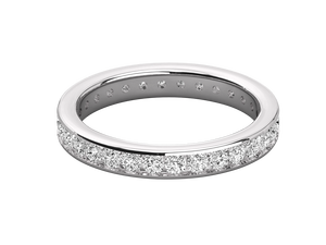 แหวนเพชรเม็ดเล็กประดับเต็มวง ชุบทองคำ 14K ดีไซน์หรูหรา ได้รับการรับรองจาก IGI เหมาะสำหรับเป็นเครื่องประดับงานแต่งงานสำหรับผู้หญิง - Product Image 3