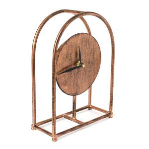Modern Iron <b>Desk</b> <b>Clock</b> Antique Bronze Quartz Movement Battery Operated Needle Display Elegant Home Decor - Product Image 3