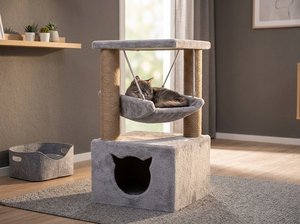 Torre de Juego y Descanso para Gatos con Diseño Divertido - Product Image 2