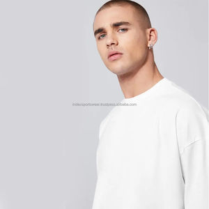 2024 T-shirts surdimensionnés à épaules tombantes 100% coton pour hommes fabriqués sur mesure avec un design unique - Product Image 5