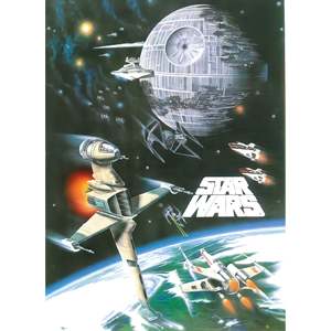 Affiche murale Star Wars de style moderne, design bataille spatiale - Product Image 1
