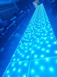 Настраиваемый RGB 50x50 см 60x60 см ABS пластик + закаленное стекло беспроводные Магнитные Светодиодные танцполы со звездами - Product Image 5