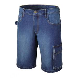 BETA Blue Stretch Work Bermudas Jeans Shorts - Product Image 1