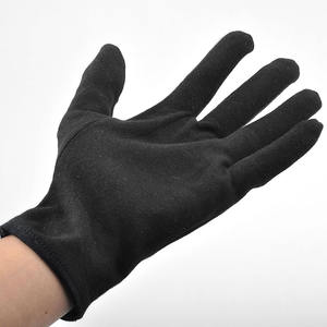 Gants de fitness en coton noir pur à 100% avec logo personnalisé, gants élégants pour bijoux de robe - Product Image 4