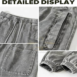 Vente en ligne Meilleures ventes Pantalons de survêtement délavés à l'acide Pantalons de survêtement respirants et confortables Vente en gros - Product Image 5