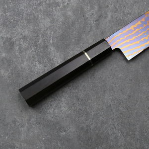 Premium VG10 High Carbon Stainless Steel Ultra <b>Sharp</b> 8" Chef <b>Knife</b> Burned Blue Blade Ebony Wood Handle Razor <b>Sharp</b> <b>Kitchen</b> <b>Knife</b> - Product Image 3