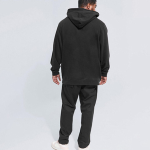 2025 diseño personalizado de los hombres Puff impresión chándal apilado 100% algodón acampanado Jogger pantalón chándal y Sudadera con capucha conjunto para hombres - Product Image 4