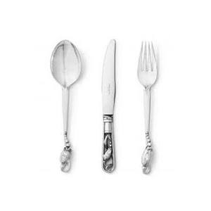 Juego de Cubiertos de Acero Inoxidable con Diseño Único en Relieve, Cubiertos Chapados en Oro Plateado - Product Image 1