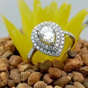 925 Silver Set 100% Satisfaction Guaranteed Custom Fancy Solitaire Moissanite Gold 14k/ 18k Engagement Wedding <b>Ring</b> Trendy - Product Image 6