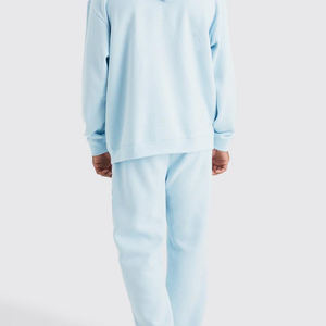 Ensemble de survêtement surdimensionné en molleton de coton pour hommes avec logo personnalisé Vente en gros de vêtements décontractés lourds pour l'hiver Design sans couture - Product Image 2