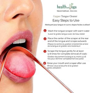 HealthAndYoga qSwipe Copper Super selling <b>tongue</b> <b>cleaner</b> for men from india exporter at best price copper <b>tongue</b> <b>cleaner</b> - Product Image 3