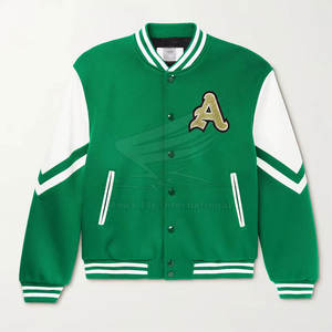 Chaqueta Letterman de Alta Calidad y Estilo Urbano, Chaqueta de Invierno de Lana/Algodón para Hombre con Logotipo Frontal - Product Image 1