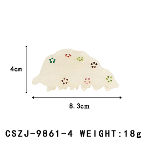 Diamantes de imitación flor acetato material pelo garra clips moda Popular Mujer Accesorios para el cabello - Product Image 5