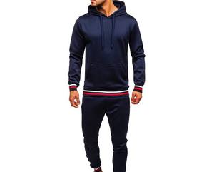 Ropa deportiva para hombre, chándales con capucha y cremallera para hombre, ropa al por mayor, chándal nuevo de alta calidad, trajes sólidos para hombre, conjunto de chándal cálido de lana - Product Image 1