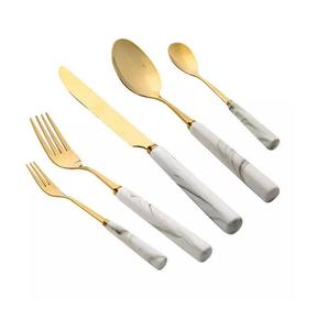 Durable Metal Handle New Look Metal <b>Flatware</b> <b>Set</b> Latest Cutlery <b>Set</b> In Wholesale Price Metal Cutlery <b>Set</b> With Marble - Product Image 1