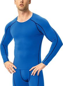 Wholesale Custom Soft Crewneck Long Sleeve <b>Compression</b> <b>Shirt</b> <b>Men</b> Quick Dry Fitness Gym Top - Product Image 4