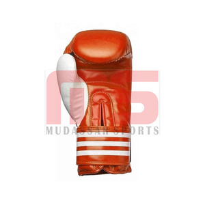 Guantes de boxeo de cuero PU de alta calidad OEM logotipo personalizado profesional 12oz 14oz 16oz guantes para entrenamiento de gimnasia al por mayor - Product Image 5