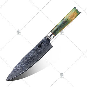 Cuchillo Gyuto de 8 Pulgadas, 100% Inspeccionado, de Buena Calidad, 67 Capas de Acero Damasco con Núcleo VG10, Cuchillo Profesional para Chef - Product Image 1