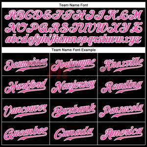 Custom Unisex Black Pink Baseball Jersey Full Sleeve Sublimated Team <b>Name</b> Number Fitted Breathable Adult Apparel Anti-Bacterial - Product Image 3