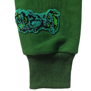 Sudaderas y sudaderas de ropa deportiva verde, sudaderas personalizadas en blanco/logotipo con cremallera de cara completa, sudaderas con capucha de lana de algodón 100% - Product Image 6