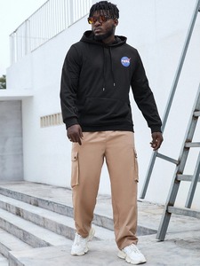 Sweat à capuche épais en molleton 100 % coton pour homme, respirant, uni, idéal pour l'impression personnalisée - Product Image 5