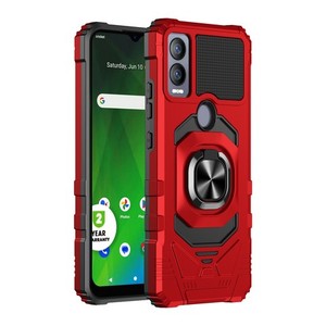 เคสโทรศัพท์ Cricket Magic 5G/At&T Propel 5G แบบแม่เหล็กพร้อมขาตั้งสีแดง - Product Image 1