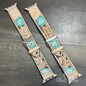 Correa de Reloj de Cuero Genuino con Diseño de Flores, Fabricada Directamente en Fábrica, para Relojes Unisex de Lujo con Cierre Metálico, 2025 - Product Image 1