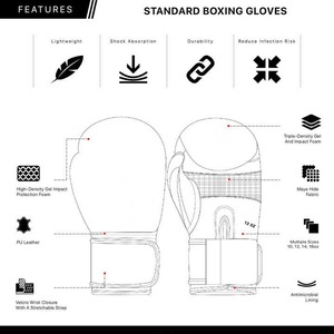 Guantes de boxeo de cuero profesional 2025 de alta calidad para hombres y mujeres, guantes de entrenamiento de boxeo, guantes de kick boxing con envolturas de mano gratis - Product Image 4