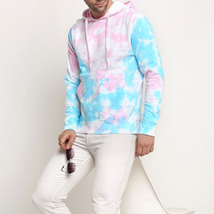 Bajo MOQ Nuevo estilo En stock Sudaderas con capucha básicas para hombres Tie Dye Impresión Logotipo personalizado Sudaderas con capucha para adultos - Product Image 5